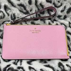 NEW! Kate Spade Medium Bicolor Pink and Yellow Wristlet